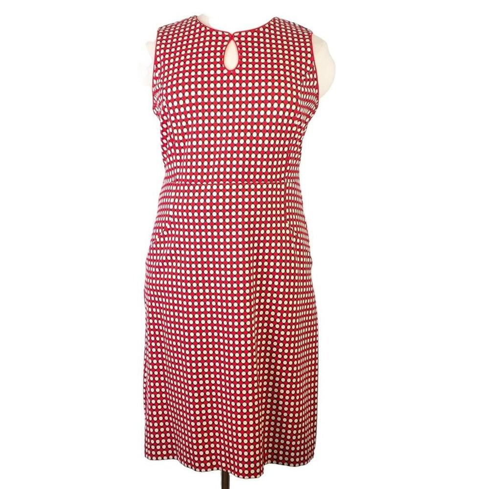 Red blue and white geometric
